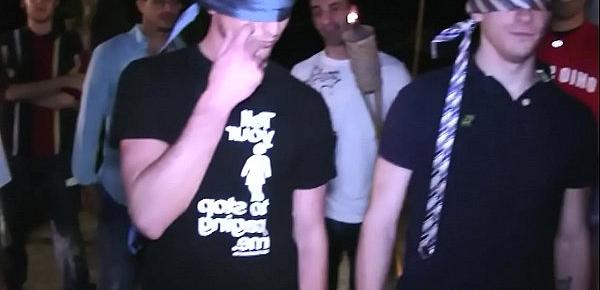  Blindfolded gay teens humiliated at the party